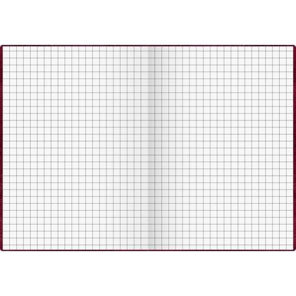 Geschäftsbuch A6 kariert 96 Blatt Einband flexibel rot-1