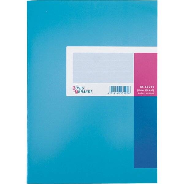 Geschäftsbuch mit Kartonumschlag A5 40 Blatt kariert