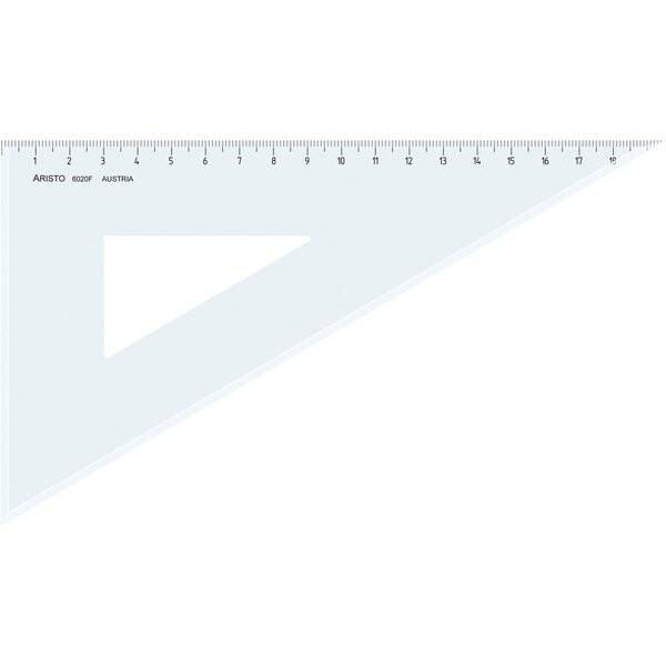 Dreieck 60 Grad mit Facette Acryl 226mm transparent