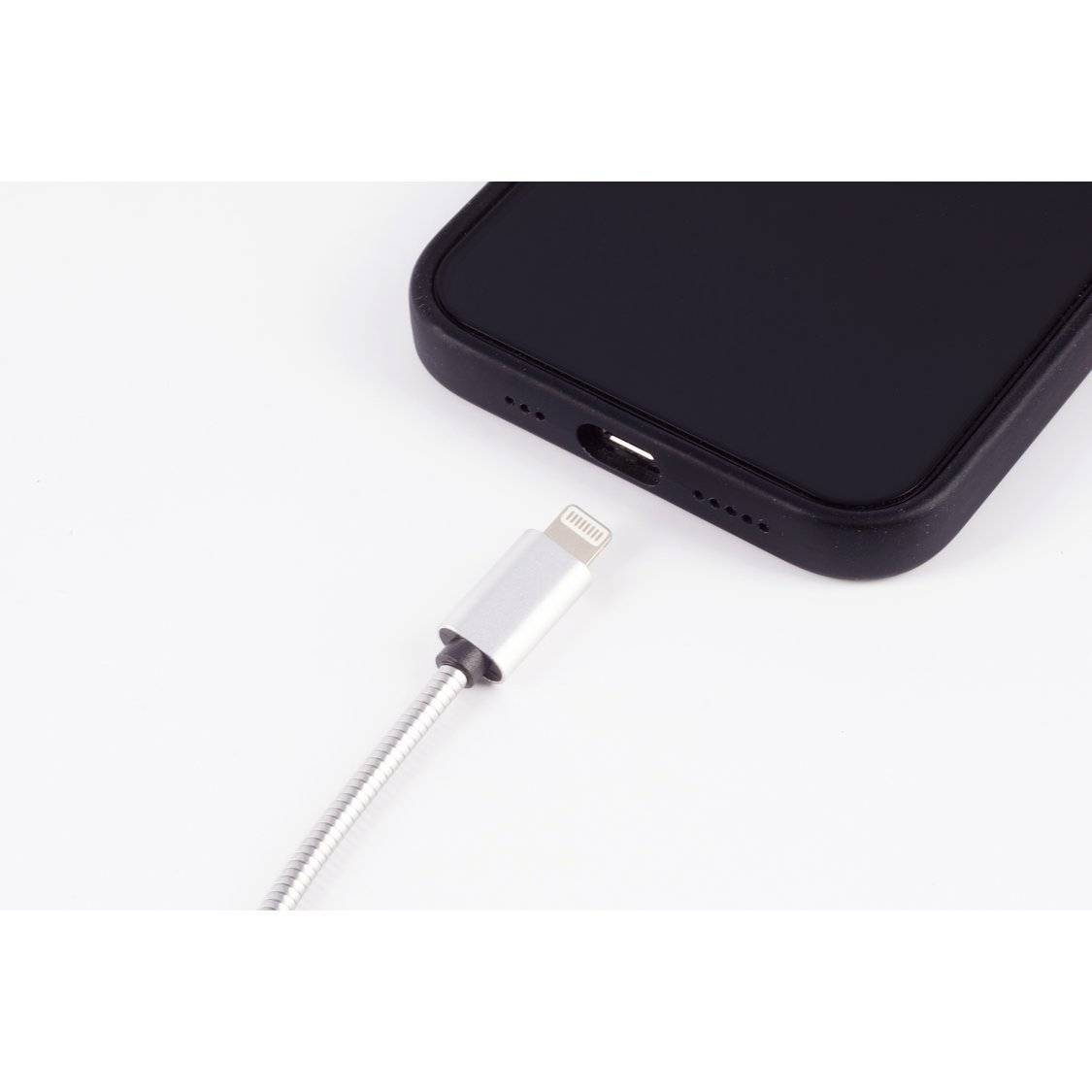 shiverpeaks USB 2.0 Kabel USB-A-Stecker auf 8-Pin-Stecker vergoldet Metall Silber 1m-1