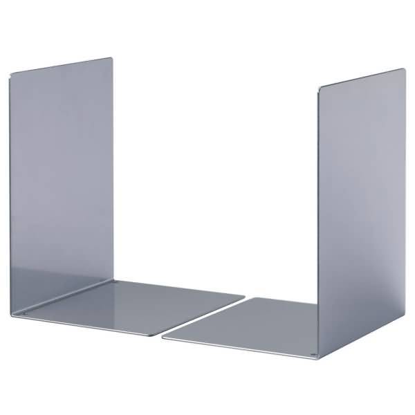 Buchstützen L HxBxT: 220x160x160mm metallic silber VE=2 Stück