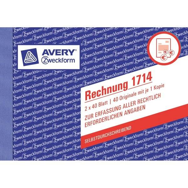 Formularbuch Rechnung A6 quer für Österreich 2x40 Blatt