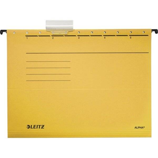 Hängemappe Alpha 250g/qm Karton gelb VE=5 Stück-1