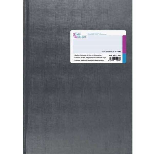 KOENIG&EBHARDT - Spaltenbuch 86-11042 4-Spalten 32 Zeilen Spalten - Bürokleinmaterial - A4