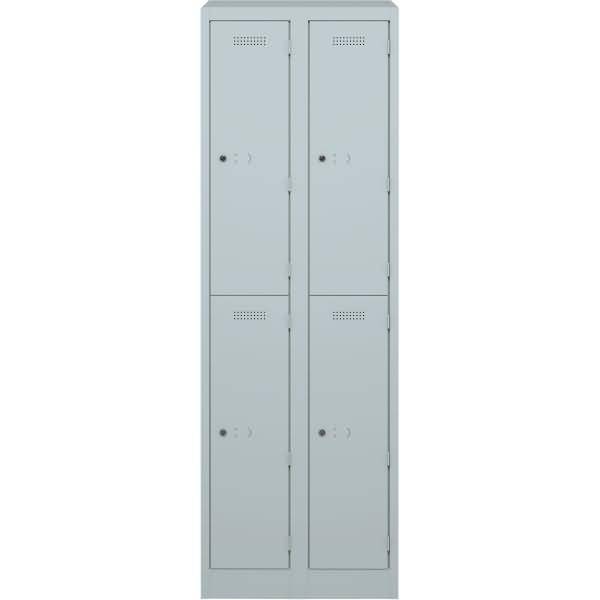 Garderobenschrank Primary Locker BxHXT 600x1800x500mm lichtgrau-0