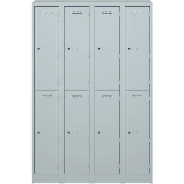 Garderobenschrank Primary Locker BxHXT 1200x1800x500mm lichtgrau-0