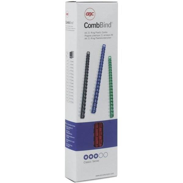 GBC Plastikbinderücken 4028213 DIN A4 6mm rot 100 St./Pack.-1