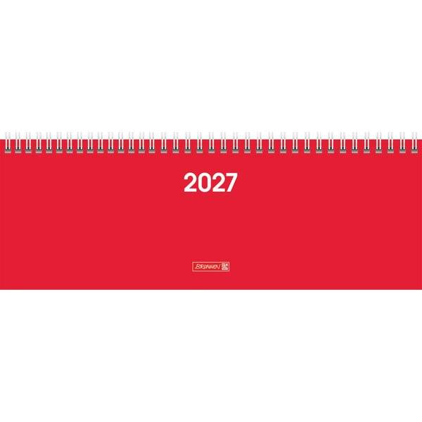 Querkalender 772 29,7x10,5cm Karton-Umschlag rot 2027