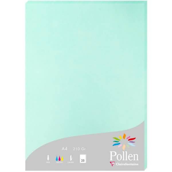Papier Pollen A4 210g 25 Blatt jadegrün-0