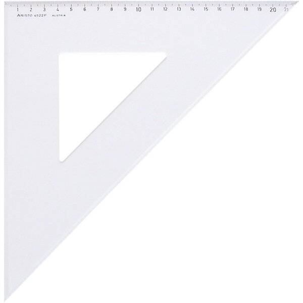 Dreieck 45 Grad mit Facette Acryl 311mm transparent