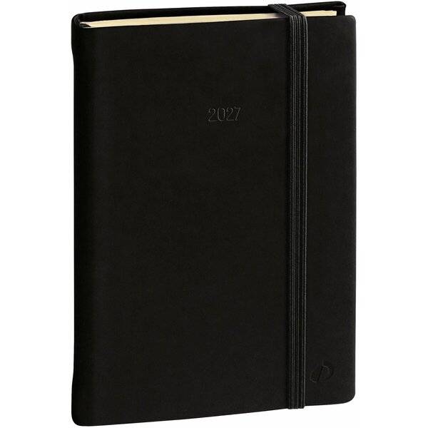 Buchkalender Daily 21 13x21cm Silk schwarz 2027
