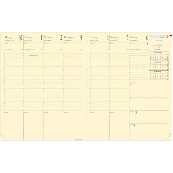 Buchkalender Pre Prestige 21x27cm Marlow camel 2027-1