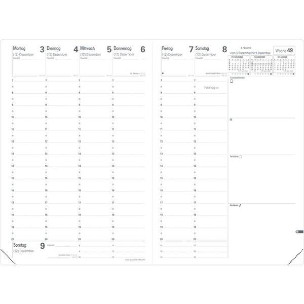 Buchkalender Minister 16x24cm Soho stahlblau 2027-1