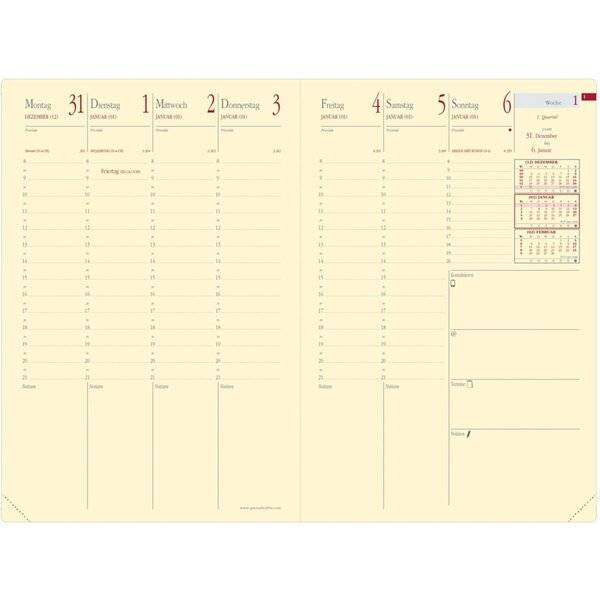 Buchkalender Minister Prestige 16x24cm Marlow bordeaux 2027-1