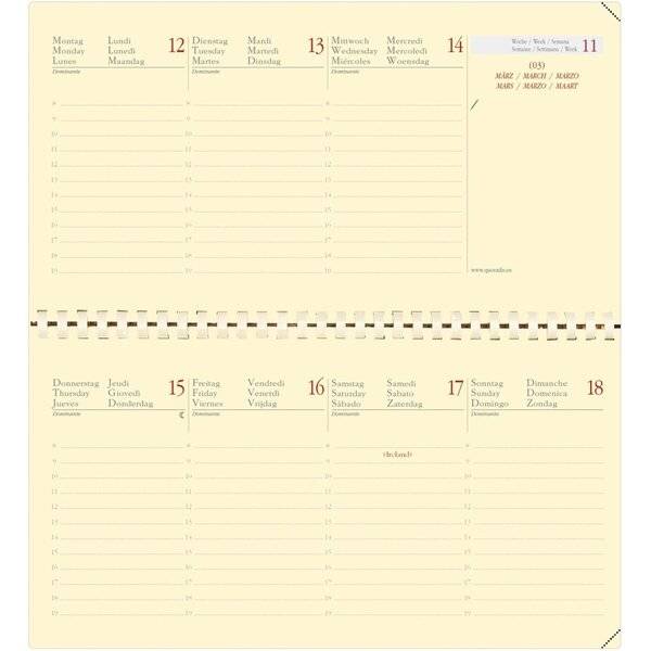 Kalender Planital 8,8x17cm Soho stahlblau 2027-1