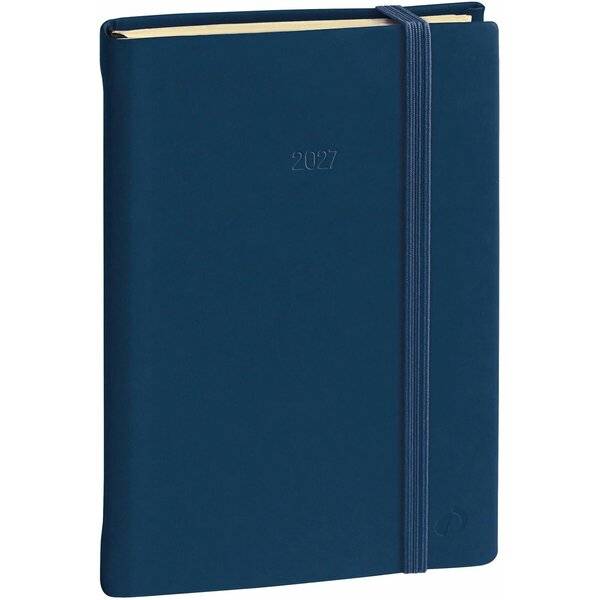 Kalender Daily Pocket 8,8x13cm Silk marineblau 2027-0