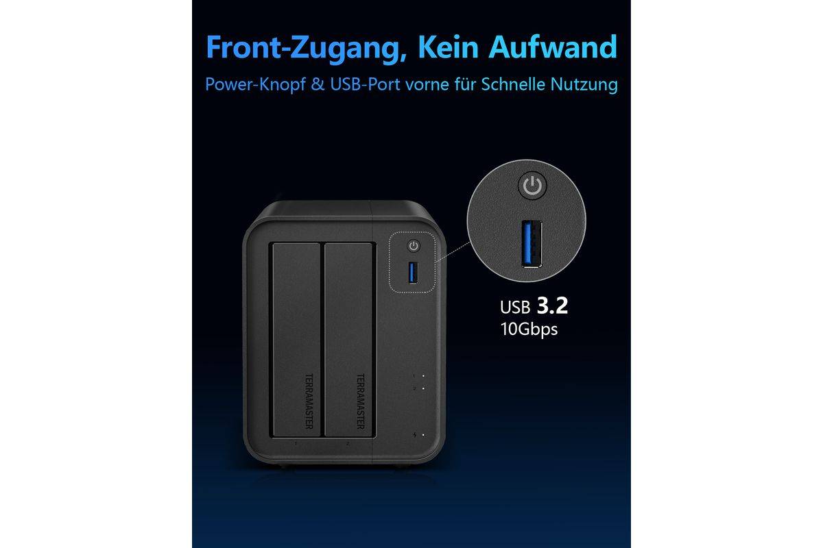 TERRAMASTER F2-425, 2bay NAS 4GB DDR4 (No Hard Drive) Multimedia-Technik NAS-Speichersysteme-2