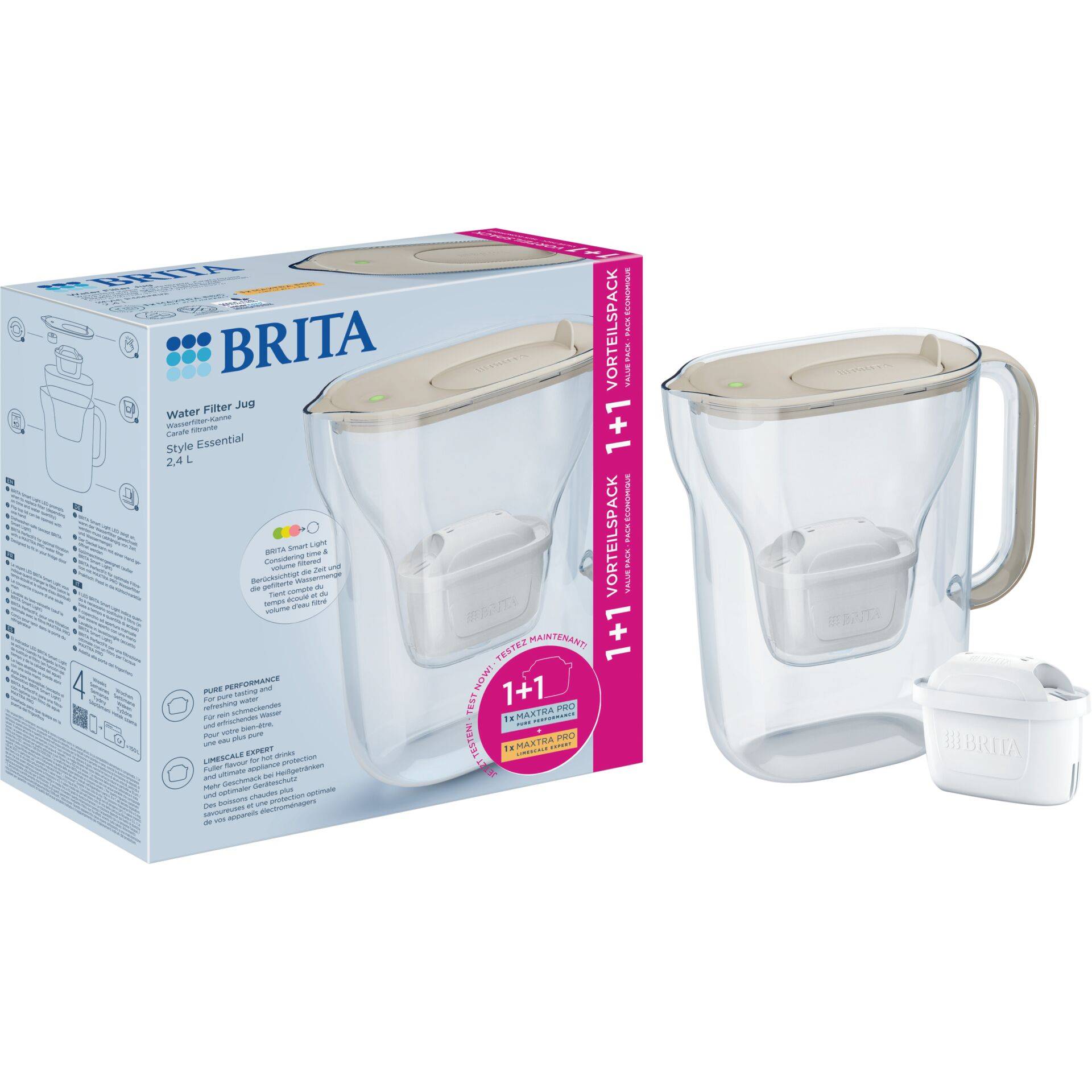 Brita 1057797, Pitcher-Wasserfilter, 2,4 l, Sand-0