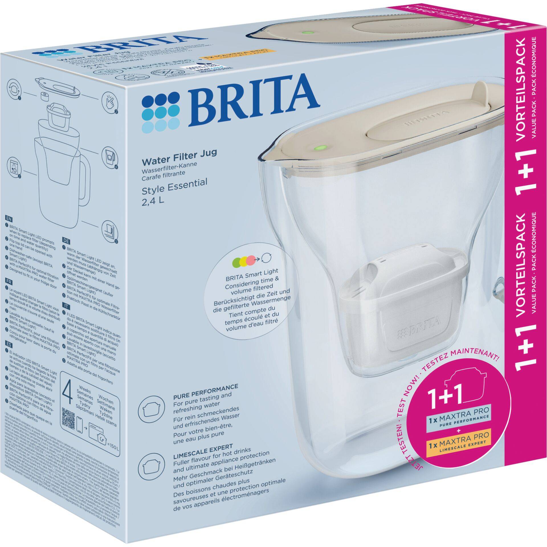 Brita 1057797, Pitcher-Wasserfilter, 2,4 l, Sand-1