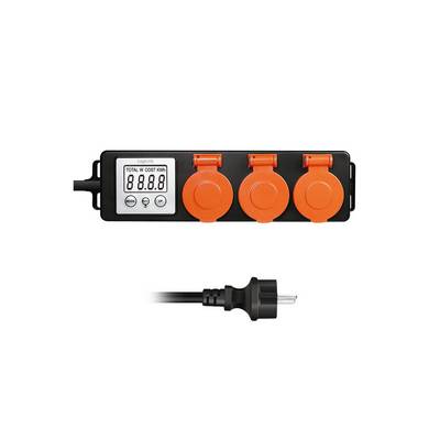 Logilink Energy Cost Meter, 3 sockets, outdoor Kabel & Adapter-0