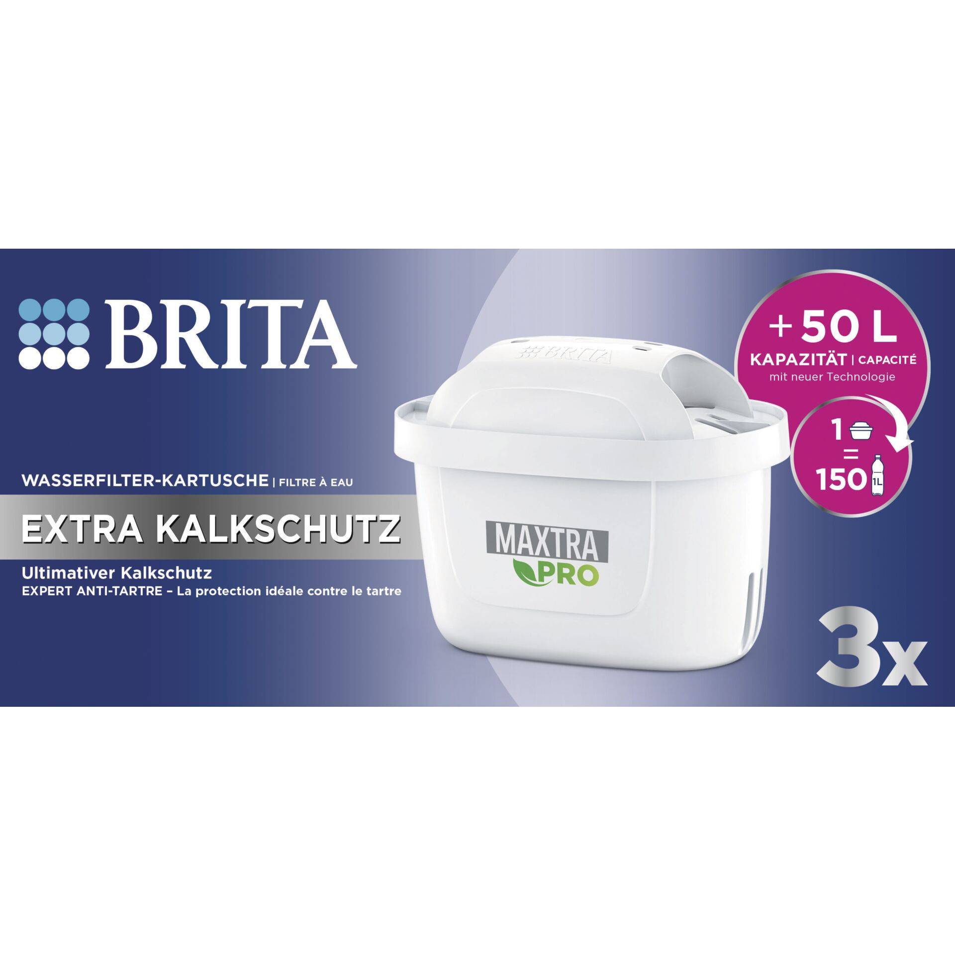 BRITA 1 Stücke Brita Wasserfilterabdeckung MAXTRA PRO EXTRA KALKSCHUTZ Filterkartuschen-2