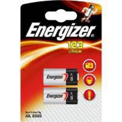 Energizer Batterie Lithium, CR123, 3V Photo, Retail Blister (2-Pack)-0