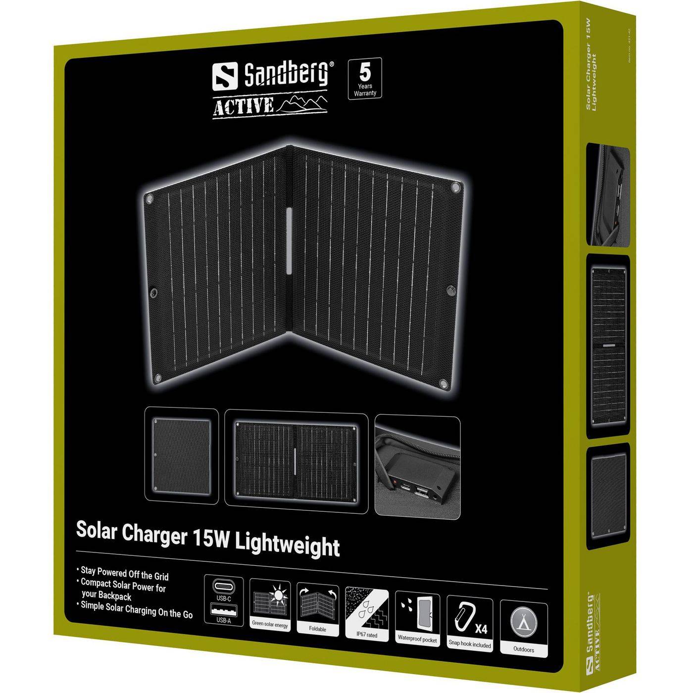 SANDBERG Solar Charger 15W LightWeight Telekommunikation, UCC & Wearables Smartphone Zubehör &-6