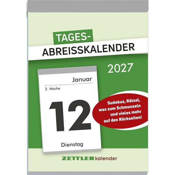 Tagesabreißkalender 313 XXL 9,9x14,3cm 2027-0