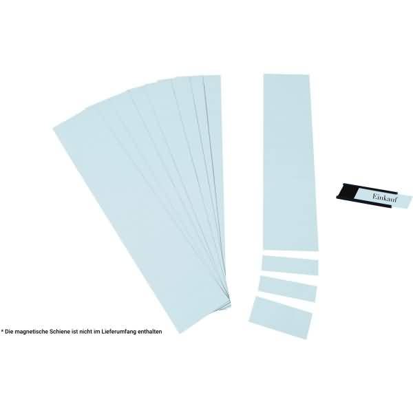 Einsteckkarten für 34mm Einsteckschiene 70x32mm hellblau VE=90 Stück