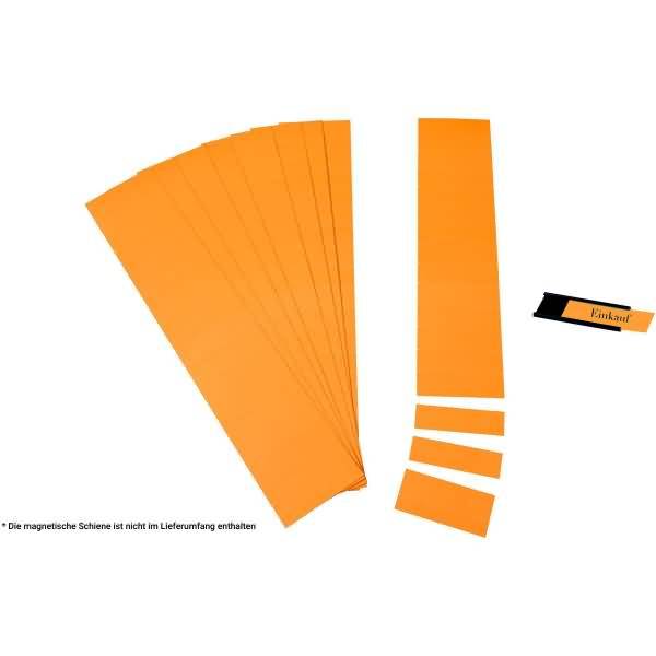 Einsteckkarten für 34mm Einsteckschiene 210x297mm orange VE=5 Bogen