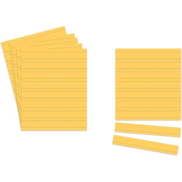 Einsteckkarten Planrecord A4 hoch B210xH297mm VE= 5 Bogen a 8 Streifen gelb-0