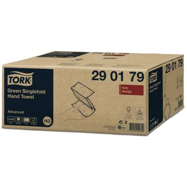 Handtücher Advanced Zickzack-Faltung 2-lagig grün VE=15x250 Stück-0