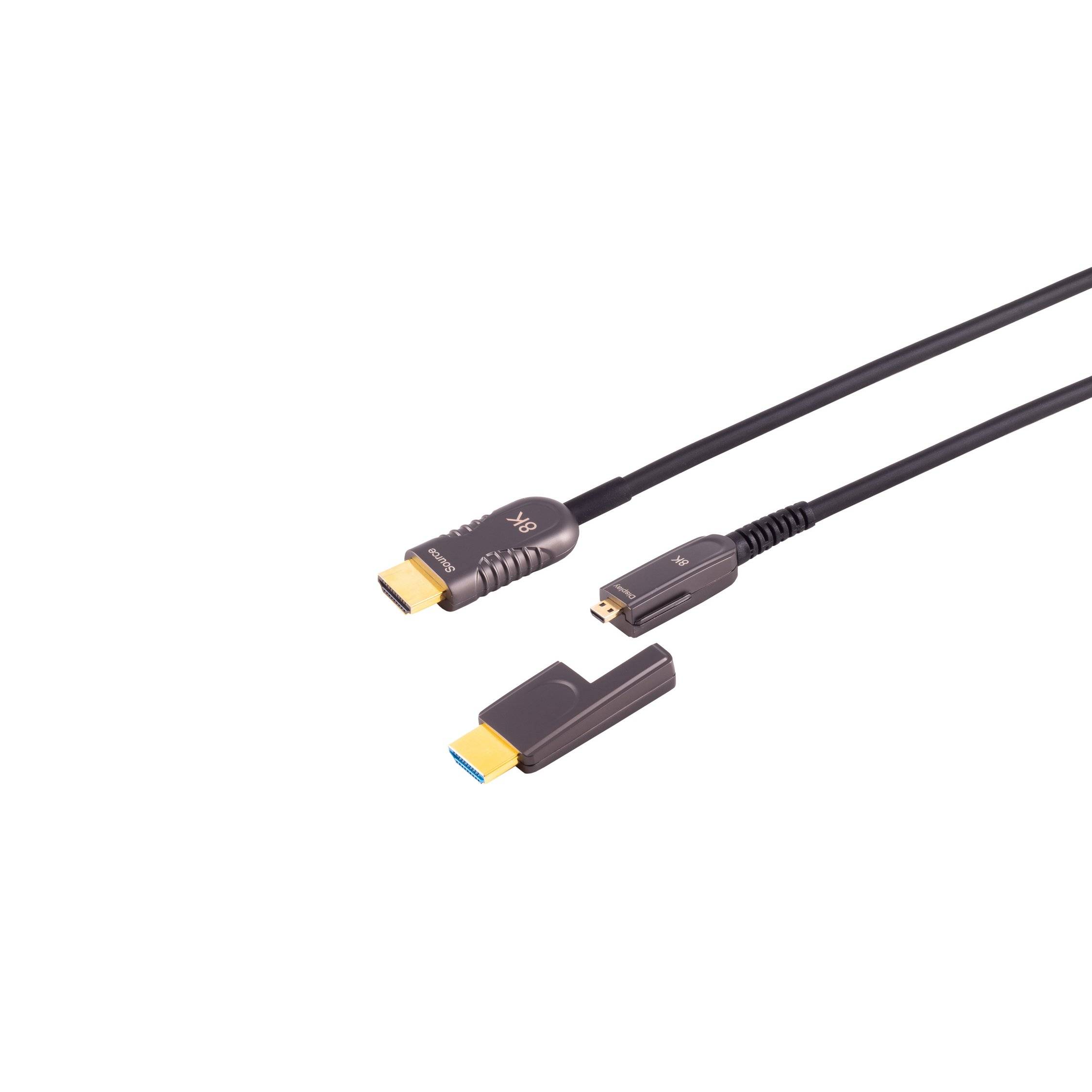 KABELBUDE.EU HDMI-Verlegekabel-Set HDMI-A-Stecker auf HDMI-D-Stecker AOC 10K 7,5 m Schwarz-0
