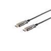 Optisches HDMI Kabel, Glasfaser, Active Optical Cable, 4K 7,50m Stecker Schwarz