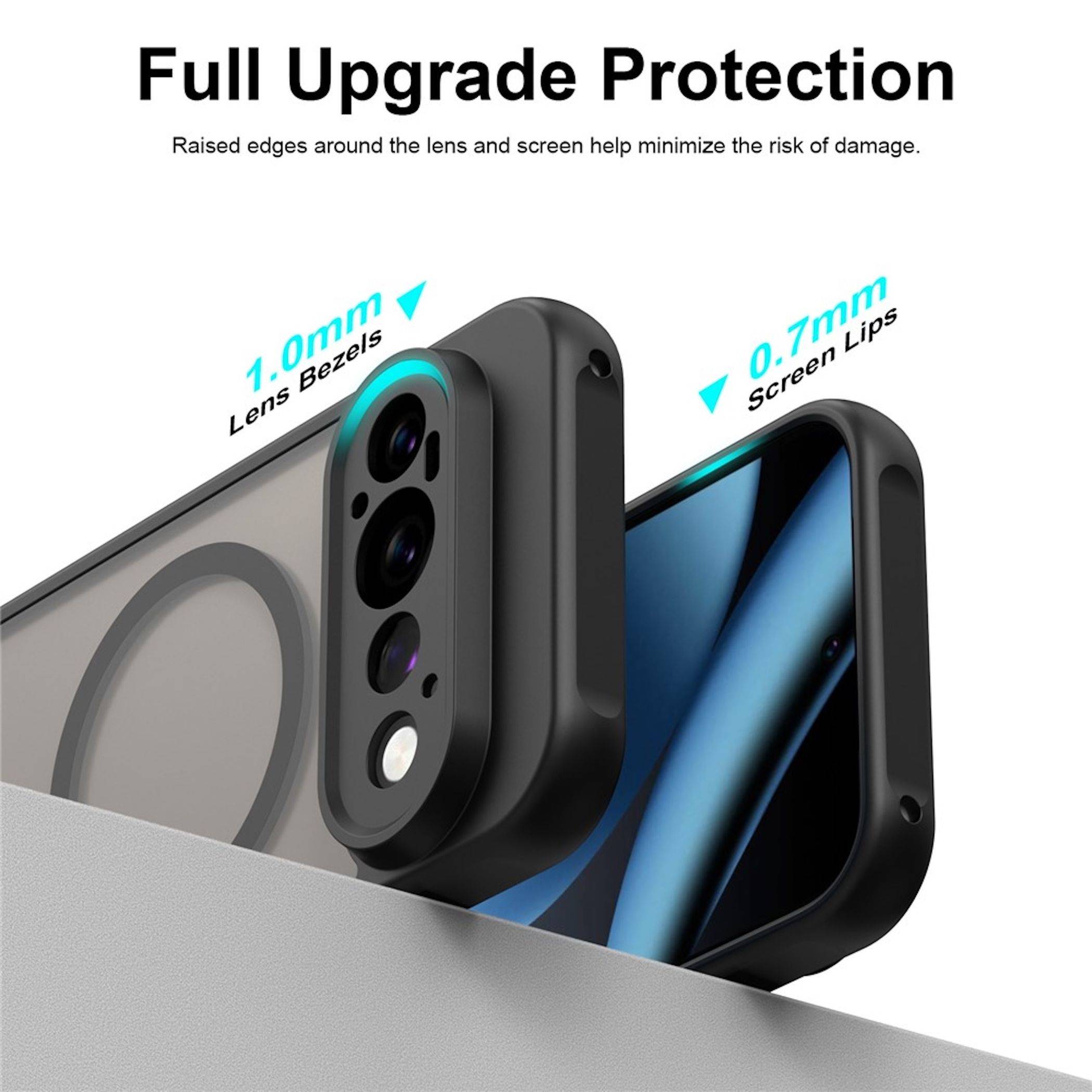 MagSafe Handyhülle für Google Pixel 11 Pro Silikon Kameraschutz Matt Schwarz-2