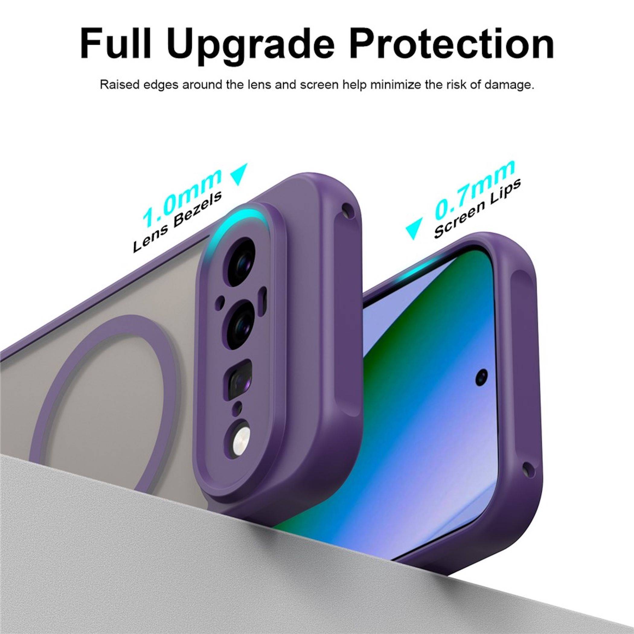 MagSafe Handyhülle für Google Pixel 11 Pro XL Silikon Kameraschutz Matt Lila-2