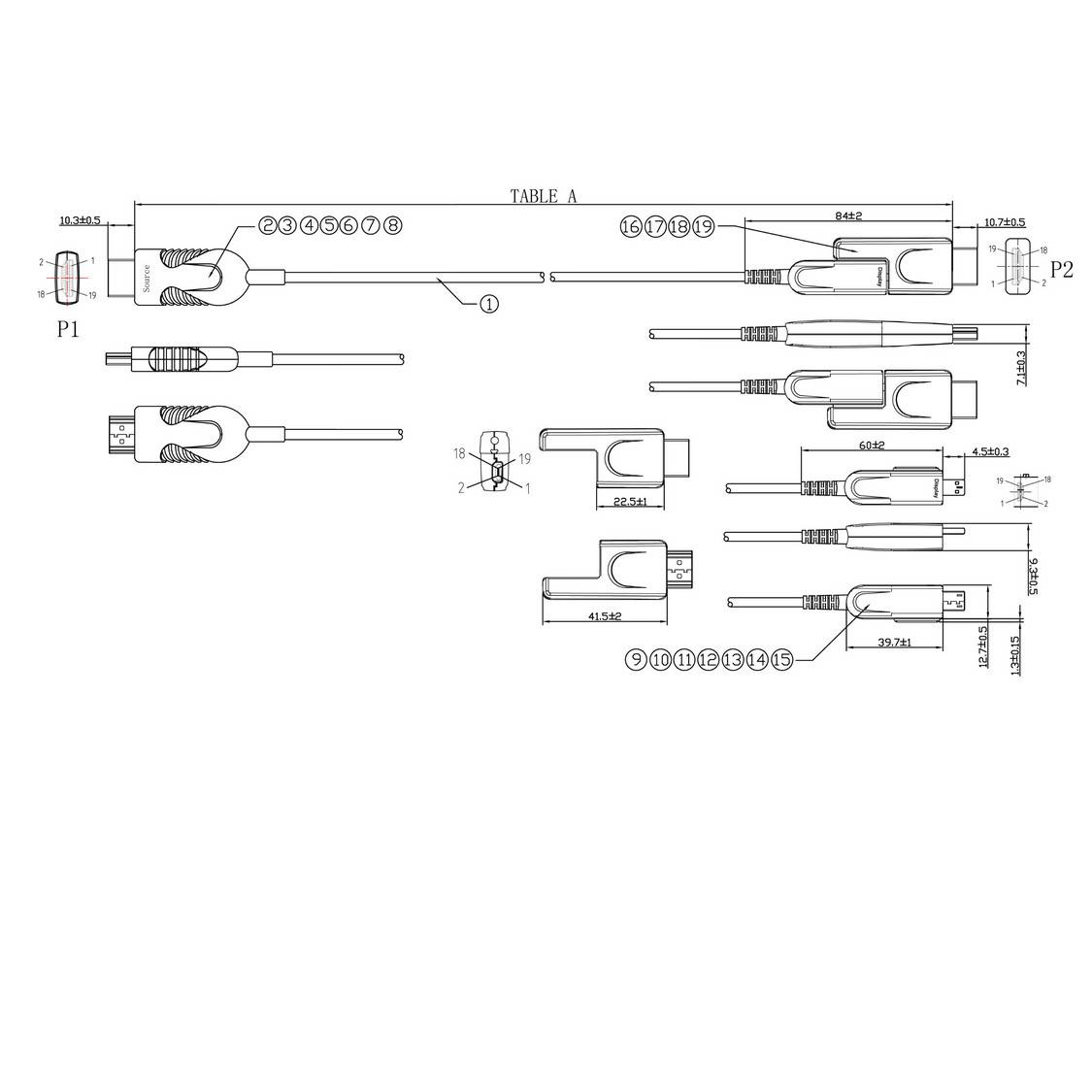 Wirelex HDMI-Verlegekabel-Set HDMI-A-Stecker auf HDMI-A-Stecker Optisch 4K 60 Hz 7,5 m Schwarz-1