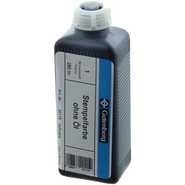 Stempelfarbe ohne Öl 250ml schwarz