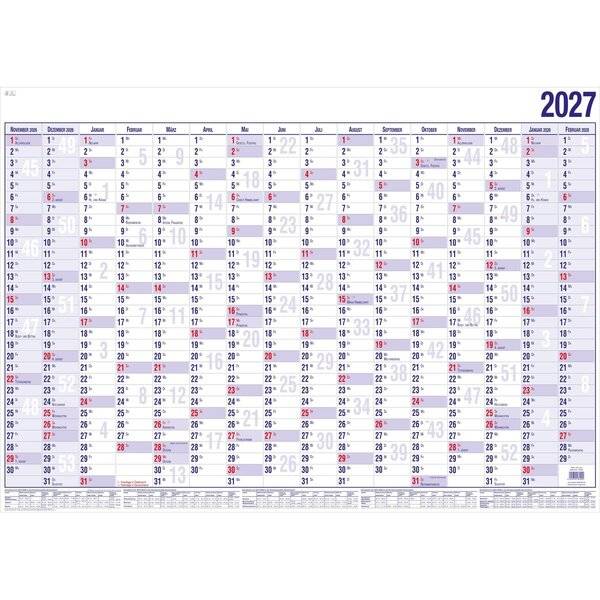 Wandplaner mit 16 Monaten 120x80cm Nov. 2026-Febr. 2028