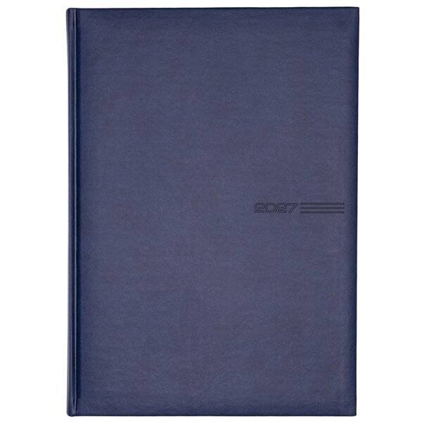 Buchkalender A5 1 Tag/Seite blau 2027-0