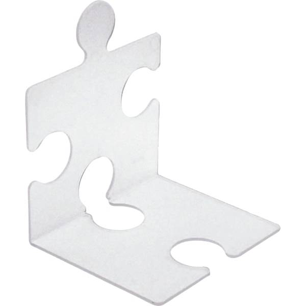 CD/Buchstütze Puzzle im 2er-Pack transluzent klar