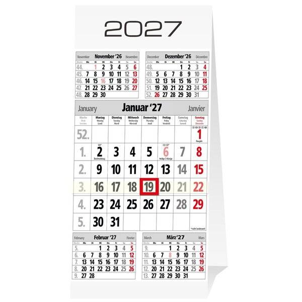 5-Monats-Tischkalender 10,5 x 21cm 2027