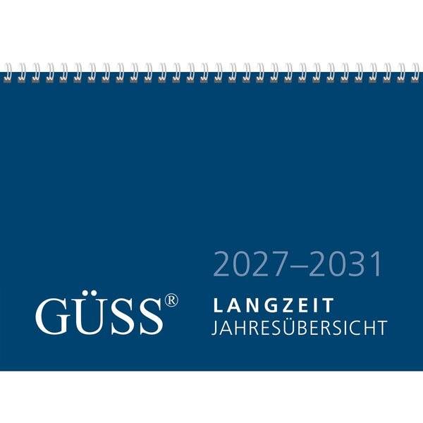 Langzeitjahresübersicht A4 für 5 Jahre ab 2027