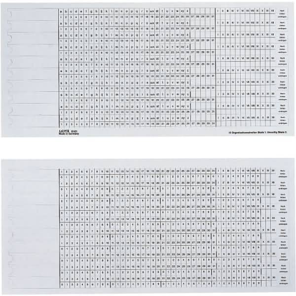 Organisationsstreifen Alpha Skale1/2 VE=100 Stück-0