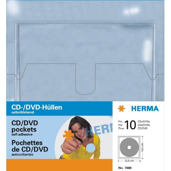 CD/DVD-Hüllen 129x130mm VE=10 Hüllen
