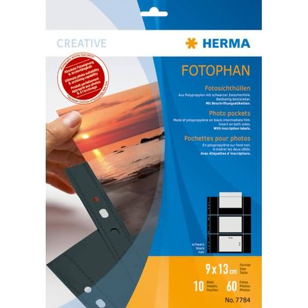 Fotophan-Sichthüllen 9x13cm quer schwarz VE=10 Hüllen