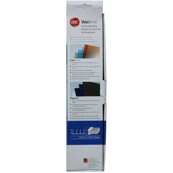 Bindestrip VeloBind PVC A4 45mm VE=25 Stück weiß-1