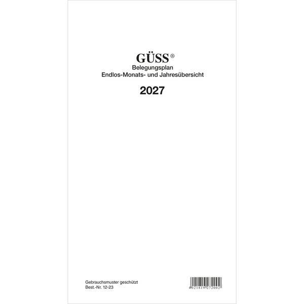 Bettenbelegungsplan 16x30/230cm für 35 Einheiten 2027-0
