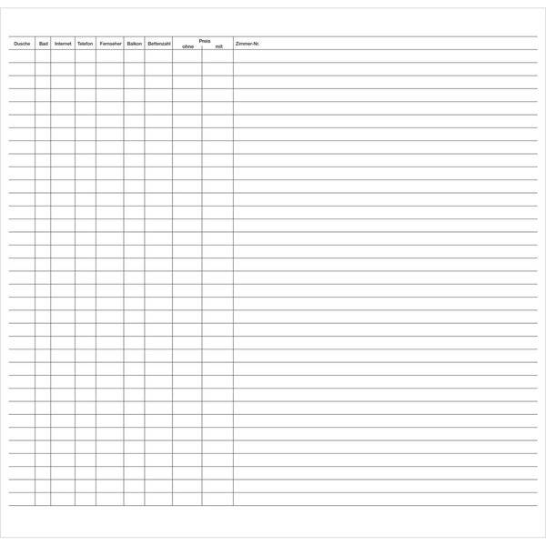 Bettenbelegungsplan 16x30/230cm für 35 Einheiten 2027-1