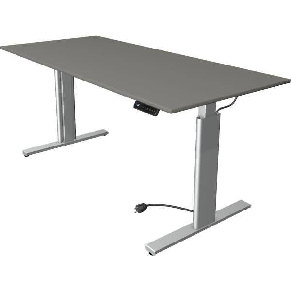 Schreibtisch M-ove silber H720-1200xB1800xT800mm graphit